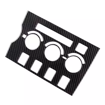 Черная Автомобильная консоль из углеродного волокна, панель контроля климат, обшивка панели, подходит для Toyota Tundra 2007 2008 2009 2010 2011 2012 2013