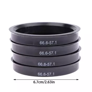 Черная Автомобильная Пластиковая Ступица колеса, центральные кольца, центральное отверстие 66,6-57,1 67,1-60,1 67,1-66,1 73,1-56,1 73,1-56,6 73,1-57,1 73,1-60,1, 4 шт.