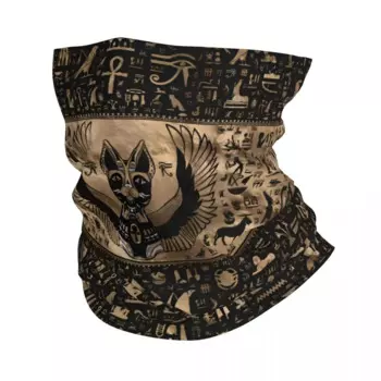 Черная богиня Bastet древний Египетский греческий шарф-шейный платок из полиэстера маска для лица