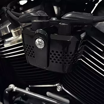 Черная хромированная крышка катушки зажигания для Harley Softail Fatboy Slim Street Bob break Low Rider Fat Bob Heritage Classic 2018-2023