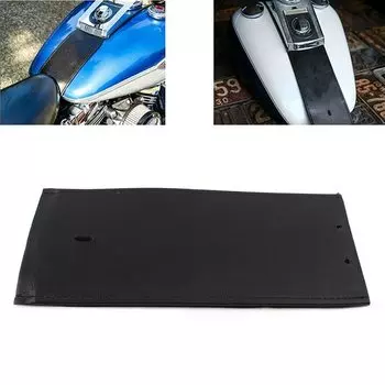 Черная кожаная панель газового бака для мотоцикла простой дизайн простой Гладкий для Harley Davidson Softail 2000-2017 для FXDWG 93-03