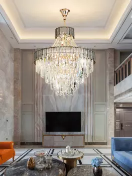 Черная Красивая Высококачественная комнатная Роскошная Золотая люстра, креативная Хрустальная светодиодная Подвесная лампа, люстра, освещение