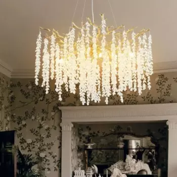 Черная люстра в виде ветки дерева NoEnName_Null