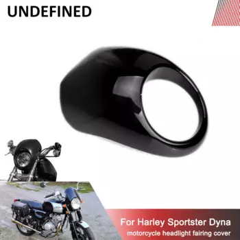 Черная мотоциклетная фара обтекатель для лобового стекла Cafe Racer Чехол для Harley Sportster XL 883 Dyna 1973-2022 Cowl Вилка Крепление маска