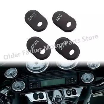 Черная панель переключателя ручного управления мотоциклом, 4 шт., крышки кнопки переключателя для Harley Davidson Road скользящий Electra Glide FLHT FLTR FLHX