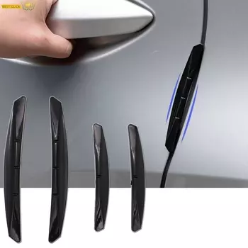 Черная прозрачная защита края двери автомобиля, буферная накладка, защитная полоса, защита от царапин, автомобильная дверная защита