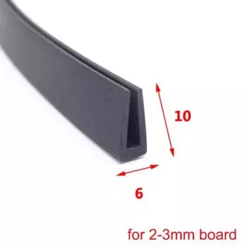 Черная резиновая кромка U-образная unique solution