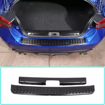 Черная титановая защитная пластина для заднего бампера автомобиля Toyota 86/Subaru BRZ 2012-2020, защитная наклейка из нержавеющей стали, автомобильные аксессуары