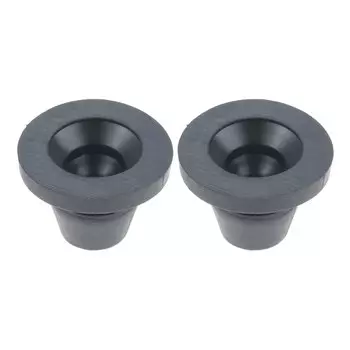 Черная верхняя крышка двигателя автомобиля, 2 шт., резиновая втулка для крепления, буферная втулка, защитная накладка, подушка для Peugeot Citroen