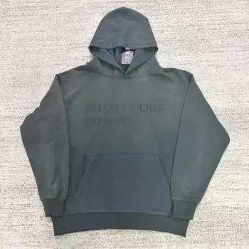 Черная винтажная толстовка с принтом в виде букв, оверсайз