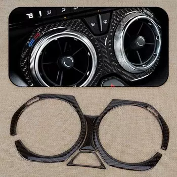 Черная внутренняя центральная накладка на выходе из углеродного волокна, подходит для Chevrolet Camaro 2016 2017 2018 2019 2020 2021 2022