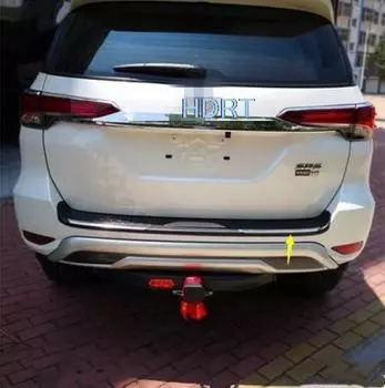 Черная защитная накладка на задний бампер, Накладка на порог, отделка багажника, украшение для Toyota Fortuner 2017 2018 2019 2020