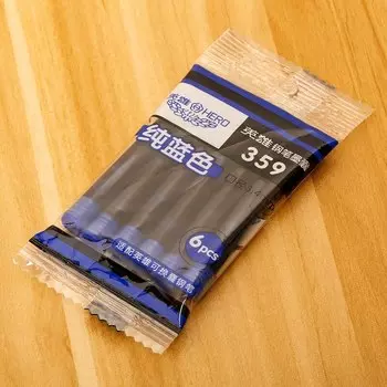 Чернильные картриджи для ручки Hero 359/369/028, синие и черные, 6 шт