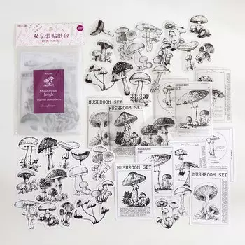 Черно-белые декоративные наклейки Mengtai