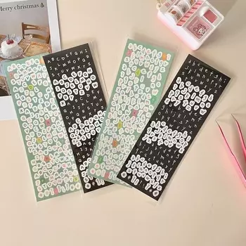 Черно-белые наклейки-буквы для скрапбукинга CHENG PIN