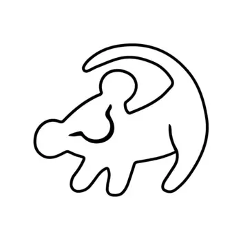 Черно-белые однотонные и контурные наклейки на окна автомобиля с логотипом Короля Льва, наклейки на окна автомобиля, рисунок Симбы, водостойкая виниловая наклейка, декор для ноутбука