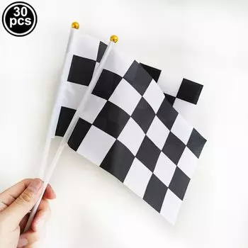 Черно-белый клетчатый баннер для гонок