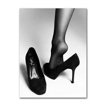 Черно-белый скандинавский постер на холсте DHRM