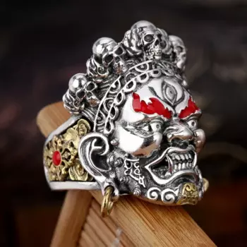 Черное регулирующее мужское кольцо ручной работы из серебра 925 пробы