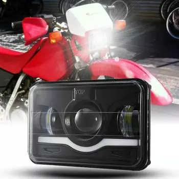 Черные 4X6 дюймовые мотоциклетные светодиодные фары ДХО, дальний и ближний свет для Honda XR250 XR400 XR650 Suzuki DRZ400SM DRZ400S DRZ400E