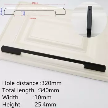 Черные алюминиевые ручки KK & FING для кухонного шкафа, мебельные ручки для шкафа, дверные ручки, ручки для ящиков, фурнитура для длинных шкафов