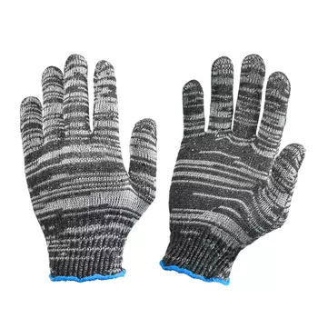 Черные/белые эластичные хлопковые рабочие перчатки 400