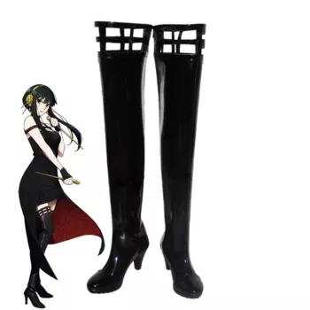 Черные ботинки для косплея принцессы Anime SPYFAMILY Yor Forger Yor Briar n, повседневные модные ботинки на Хэллоуин, вечерние Stage Performance