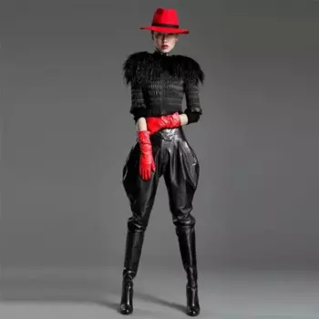 Черные бриджи из матовой кожи Fuax, женские повседневные шорты с высокой талией, шаровары из искусственной кожи, женские мотоциклетные байкерские костюмы на заказ