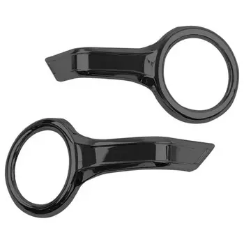 Черные/хромированные накладные кольца для противотуманных фар, декоративные аксессуары для Honda Gold Wing GL1800 Tour DCT GoldWing GL1800 2018-2023