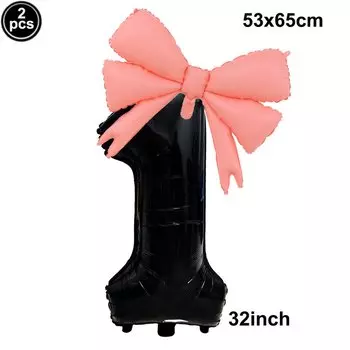 Черные и розовые воздушные шары с номерами для дня рождения YSOIHF