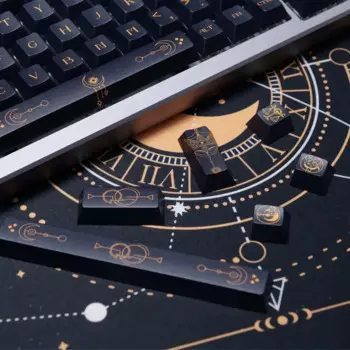 Черные клавиши для мальчиков 140 клавиши созвездия вишня ПБТ пятисторонняя термосублимационная механическая клавиатура колпачки для клавиш