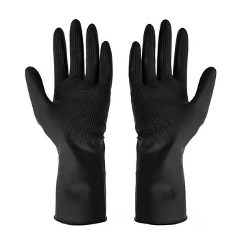 Черные латексные перчатки для уборки