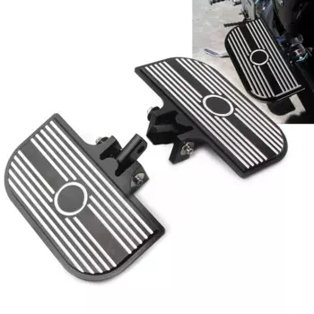 Черные мотоциклетные задние подкладки для педали для Harley Heritage Springer Low Rider V-Rod, 2 шт.
