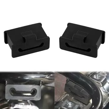 Черные резиновые крепления для глушителя мотоцикла 2x, глушитель, втулка, поддержка для Harley Touring Road King FLTR FLHT CVO Street Electra Glide