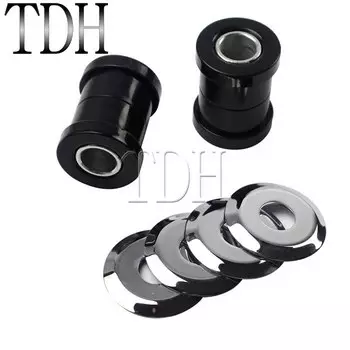 Черные втулки руля мотоцикла для Harley XL 883 1200 Sportster 1973-17 Dyna Fat Bob Wide Glide Heritage Softail Big Twins