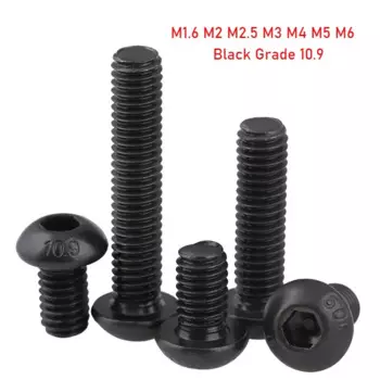 Черные высокопрочные винты Huiruixin M1.6 M2 M2.5 M3 M4 M5 M6