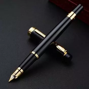 Черные золотые перьевые ручки chouxiongluwei HERO 3802