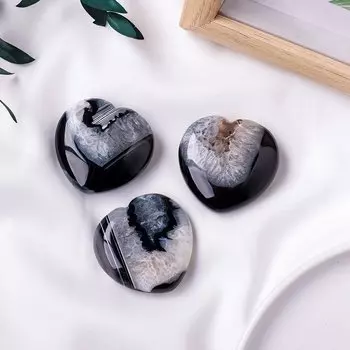 Черный агат сердце Apengshi