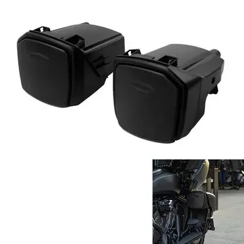 Черный Бокс для хранения нижних обтекателей мотоцикла для индийского преследования Elite 2023 Challenger Dark Horse Icon 2022 Limited 2020