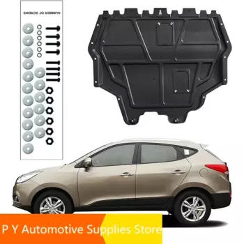 Черный брызговик под двигателем, щит от брызг, крыло для Hyundai IX35 2010-2021 1,4 T 2.0L 2.4L, брызговик, защита для автомобиля