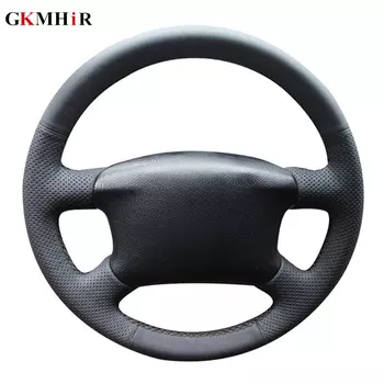 Черный чехол на руль из искусственной кожи, чехол на руль автомобиля для Volkswagen VW Passat B5 1996-2005 Golf 4 1998-2004 гг.