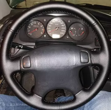 Черный чехол на руль из искусственной кожи для Honda CRV CR-V 1997-2001 Accord 6 1998-2002 Odyssey 1998-2001 Prelude