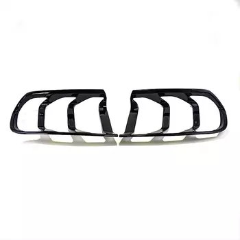 Черный глянцевый задний фонарь из АБС-хромированного углеродного волокна, отделка Обложки лампы, 2 шт., подходит для Ford Mustang 2015-2017