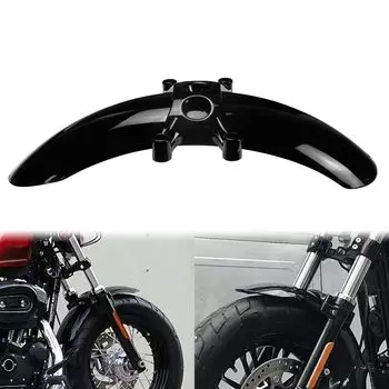 Черный глянец переднее крыло мотоцикла защитное колесо удлиняющее покрытие пластик для Harley Sportster XL Forty Eight 48 2010-15