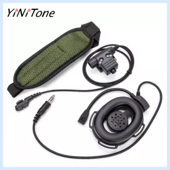 Черный HD01 Bowman Elite II Ham Radio 7,1 мм гарнитура с микрофоном с U94 адаптер PTT для Hytera PD780 PT580H PD780G PD782 PD782G P
