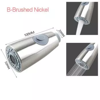 Черный хромированный выдвижной смеситель для кухни KC-14540