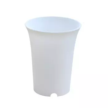 Черный и белый матовый круглый пластиковый цветочный горшок