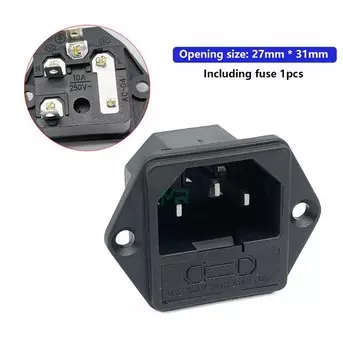 Черный IEC 320 C13 разъем питания