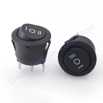 Черный клавишный переключатель KCD1-105