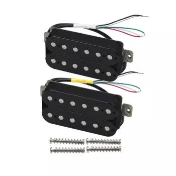 Черный комплект звукоснимателя для электрогитары Alnico 5, ЗВУКОСНИМАТЕЛИ ДЛЯ шейного моста для гитары